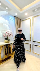Alicia maxy gaun panjang terbaru kekinian model cantik virall bahan adem nyaman tebal