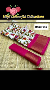 Saree Bagalpuri Soft Linen Cotton Saree with 8 Colours 16)