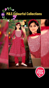 Kids Nyara Cut Readymade Suits ( KPRC) Kurtis Pants and Duppata Size 32 34 36 38& 40 Ready Stock !!!