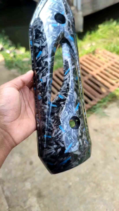 Forged biru tameng knalpot beat karbu