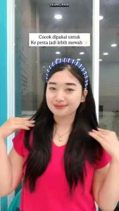 Velmorra Headband Rune Bando Korea Mewah Bling Diamond Kristal