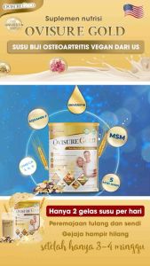 OVISURE GOLD SUSU OBAT VITAMIN TULANG DAN SENDI SYARAF KEJEPIT KERAM ORIGINAL AS