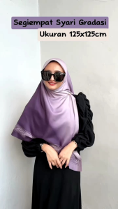 WDY-MUDY//Jilbab segi empat VOAL premium grad A Sublim Printing Gradasi SYARI