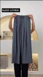 Celana Kulot Wanita Crinkle Airflow Premium Jumbo Highwaist / Celana Kulot Wanita Jumbo Terlaris
