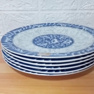 SET FOR 6 PIECES CERAMIC ORIENTAL BLUES DINNER PLATE / FLAT PLATE SIZE 10 INCHES
