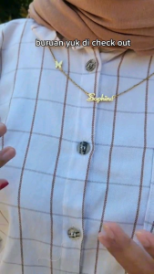 kalung nama titanium anti karat anak dewasa kalungnama aksesoris wanita necklace titanium aksesoris fashion