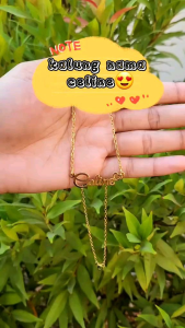 kalung nama titanium anti karat anak dewasa kalungnama aksesoris wanita necklace titanium aksesoris fashion