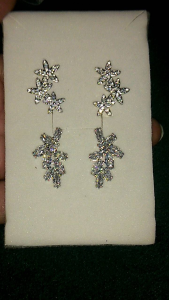 ต่างหูเพชรCz