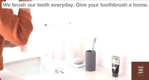 LULU AND LOFT Diatomite Toothbrush Holder Electric Toothbrush Cup Toothbrush Stand Diatomite Cup