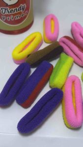 ikat rambut donat garis isi 24pcs