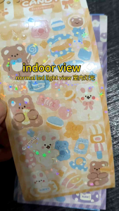 New MY Ready Stock laser sticker 6pcs/set shiny sticker cartoon DIY hand account book record book kawaii cartoon stickers 6pcs different can choose different pictures sticker pelakat laser