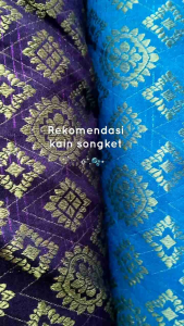 KAIN SONGKET SEMI PALEMBANG BAHAN ROK DAN PAKAIAN ADAT BAHAN SONGKET HARGA 50CM