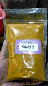 Bubuk Kunyit - kunyit original - bubuk kunir - kemasan standing pouch - kemasan 1/4 kg