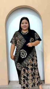 Daster Cap Jumbo Batangan LD 130 Terbaru Viral Anti Luntur Motif Kekinian Murah Cantik Elegan