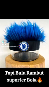 Topi Rambut viral/ Topi rambut suporter bola viral/ Topi anime Satoru Gojo pria
