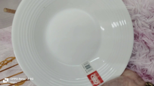 6 pieces 8" white porcelain soup plate