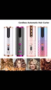 Cordless Automatic Hair Curler catokan portable tanpa kabel - cURLY RAMBUT PORTABLE ( PINK )