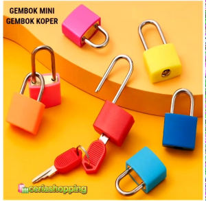 Gembok Koper Mini Jelly Bagasi Tas Travel 2 Kunci