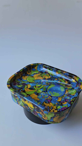Rolling tray with storage