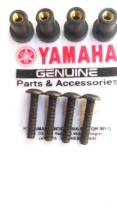 4Set New Baut dan Mur Ganjal Visor Yamaha Nmax New/Nmax Old/Aerox/Lexi/Xride