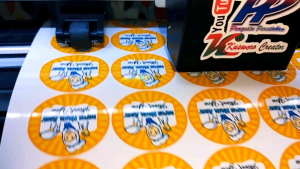 Cetak Sticker Label Produk 54 pcs Satu Lembar A4 Kis Cutting Siap Tempel COD Glossy Bentuk Bulat