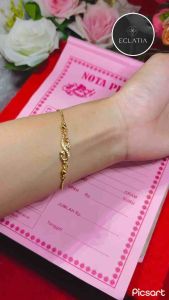 ECLATIA!! Gelang serut emas muda kadar 35% aksesoris wanita dewasa elegan dan mewah aksesoris kondangan dan acara acara lainnya