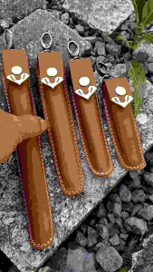 sarung pipa once kulit asli untuk ukuran pipa panjang 8cm-20cm.dim 15cm-25cm