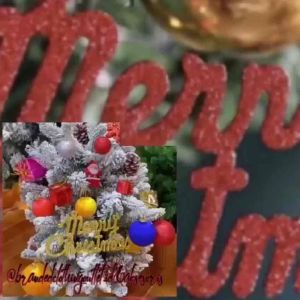 (1SET=4PCS) GANTUNGAN NATAL GLITTER / HIASAN NATAL MERRY CRISTMAS / GANTUNGAN PINTU MERRY CHRISTMA / ORNAMEN NATAL / CHRISTMAS TREE DECORATIONS / MC6870