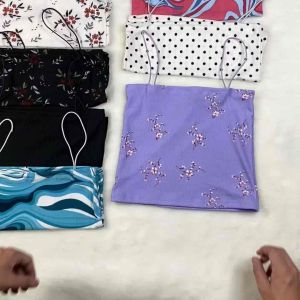 Trendy Animal Print Knitted Crop top with string for women adult girls