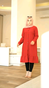 Eurigo - VENITA Tunik Wanita Muslim Milano Busui Kancing Aktif / R.3 - 165-5177