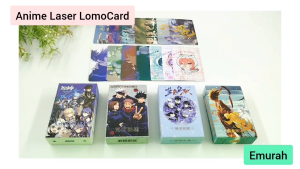 NEW Anime Cartoon LASER Photocard 50pcs Lomo Card Demon Slayer Genshin Impact Naruto Ultraman Melody 原神 鬼灭之刃 火影卡牌