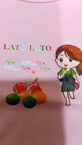 Setelan anak perempuan viral lato lato umur 1-6 Thn