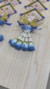 แบบ 8 ซอง พวงมาลัยคล้องคอนาค มาลัยใส่แบงค์ ใส่แบงค์ได้ 8 ใบ*