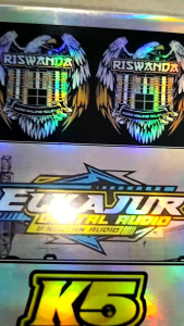 Stiker Sound | Stiker Audio | Stiker Audio Sound System | Stiker Hologram | Stiker Anti Air 1 lembar 302x47cm