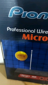 mic wireless pioneer pn 912 double mic handle pioneer pn912 mic tanpa kabel wireless microphone pioneer mic profesional microphone karaoke