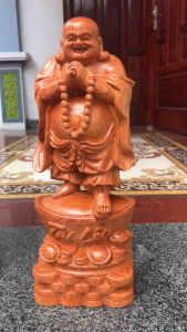 Tượng di lạc phong thủy gỗ hương đá