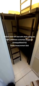 Loft bed customize for helper room/L shape loft bed customize /store room/utility