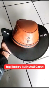 Topi Laken Koboy Kulit Asli Topi Mancing Asli Garut