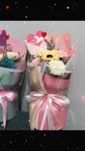 Eternal Love Soap Flower Carnation Sunflower Bouquet – Perfect for Mother’s Day Birthdays & Special Celebrations