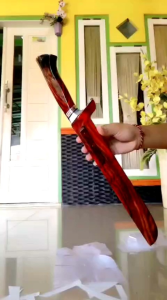 golok fullkayu sonokeling motif spesial baja modern 30cm