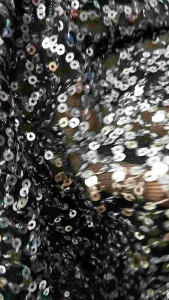 vải kim sa màu bạc co dãn đẹp sang( khổ 1m35) may đầm dạ hội đầm body