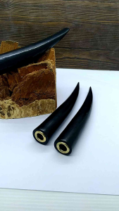 Pipa Kayu Kelor Hitam Model Bulat Polos B79