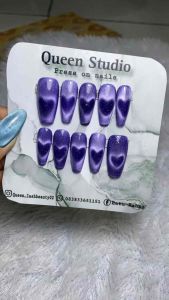 Press on nails viral / Cat Eye love / handmade by queen/ kuku palsu cat eye love