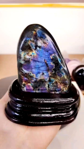 Natural Madagascar Top Grade Picasso Labradorite Crystal Ornament PLB05