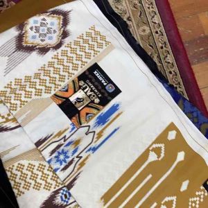 Kain pelikat bali kembang mangga dah siap jahit