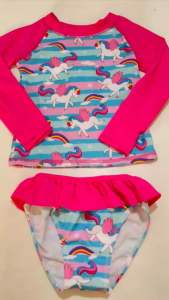[2-7th] BAJU RENANG ANAK PEREMPUAN ANTI UV TANGAN PANJANG SWIMSUIT CEWEK LONG UNI