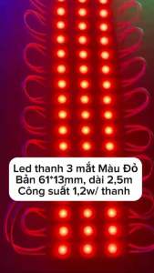 Sỉ Túi10 vỉ led(1 vỉ 20(thanh=25m)HẮT 3 BÓNG LỒI 6113 SIÊU SÁNG12V - LED MODULE 3 BÓNG CẦU LỒI 6113 SIÊU SÁNG 12v