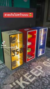 3สี Sneaker ตู้โชว์รองเท้า 42x40x107 มีเลือก ตัวอย่างเช่น "Sneaker Tall Box ตู้โชว์รองเท้า สีขาว 3 สีให้เลือก