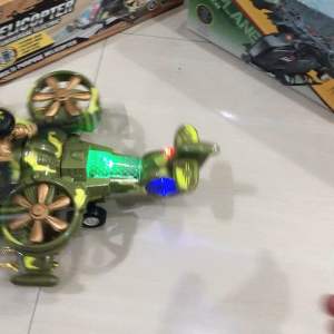 Mainan Helikopter Army Suara & Lampu