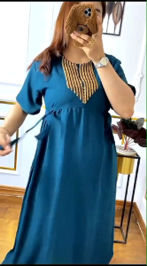 Daster Chibi Renda Bahan Rayon Santung Polos